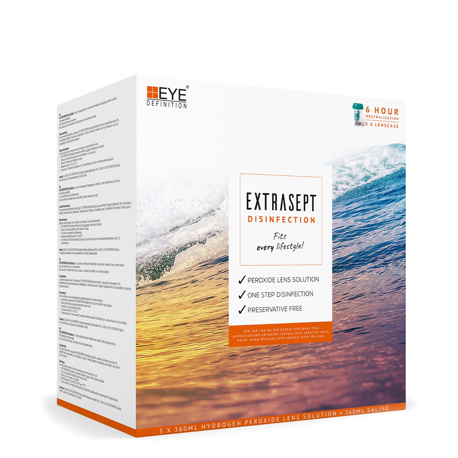 EyeDefinition EXTRASEPT (5x 360ml + 2x 360ml saline)